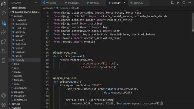Learn Django - Extending the User Model, Using Signals and Building a User Avatar Feature - Part 9 смотреть онлайн