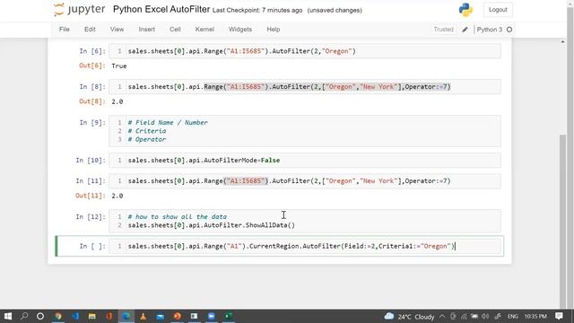 Python Excel Automation: Excel Auto Filter using Python xlwings #4 смотреть онлайн