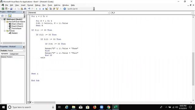 Nested If in Excel VBA Macros Programming in Hindi смотреть онлайн