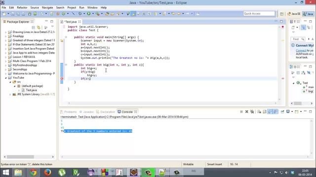 Java Beginner Tutorial 4 - Methods and if Statement смотреть онлайн