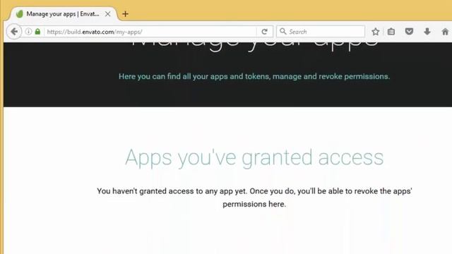 Geting Personal Token From Envato