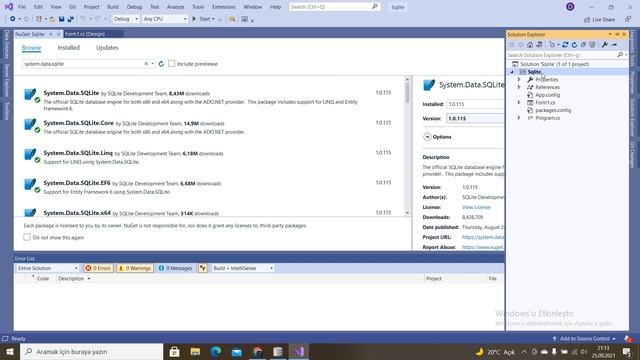 C# Sqlite Kullanımı(Veritabanı(Crud) İşlemleri-1 Veri Türleri ve Listeleme) смотреть онлайн