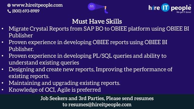 Business Intelligence - Reporting Jobs | Oracle Business Jobs | Richardson, TX | Job ID: 32983 | смотреть онлайн