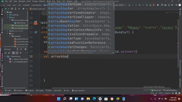 SPINNER ANDROID STUDIO | KOTLIN SPINNER | ANDROID KOTLIN SPINNER | KOTLIN TUTORIAL FOR BEGINNERS смотреть онлайн