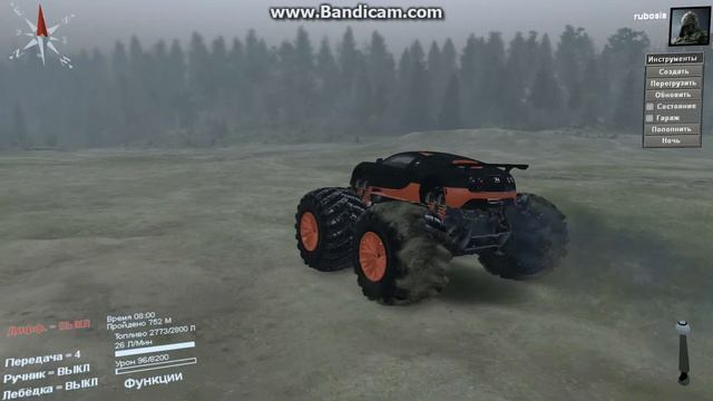 Обзор мода ^Bugatti Veyron Offroad^ в Spintires смотреть онлайн