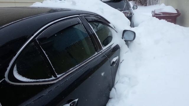 Winter Snow Storm Juno | Lexus IS250 AWD Half Buried | Okha Meas смотреть онлайн