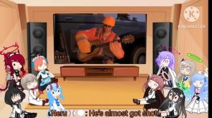 Random Students of BA react to «Engineer» from TF2 by Valve (part 5/10) (Short) | Gacha Club