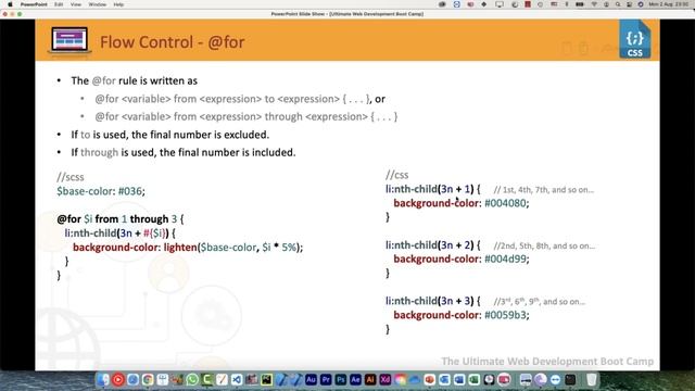 Sass Flow Control, Interpolation and Debugging - learn sass - 14/23 смотреть онлайн