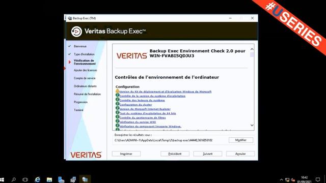 Installation de Veritas Backup Exc 21.1 - Veritas Exec смотреть онлайн