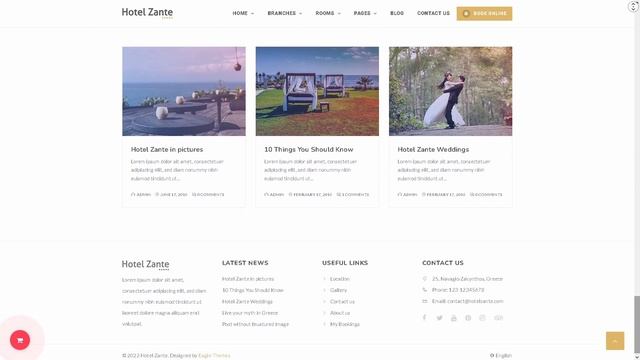 Zante Hotel Booking Website ★ WordPress Themes & Templates ★ смотреть онлайн