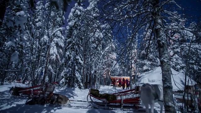 В погоню за северном сиянием в Лапландии | Северное сияние в Финляндии смотреть онлайн