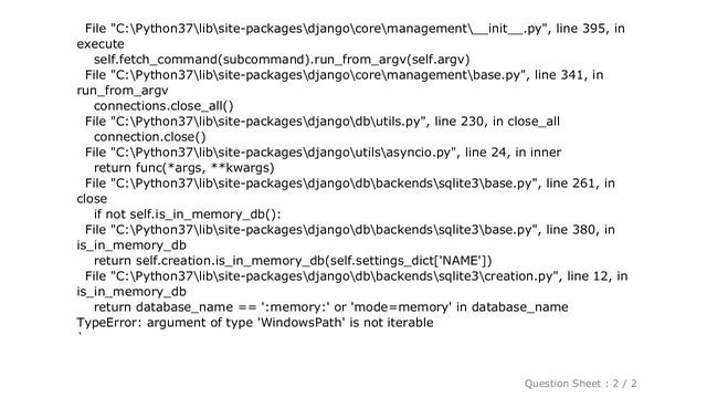 Django : TypeError: argument of type 'WindowsPath' is not iterable - in django python смотреть онлайн