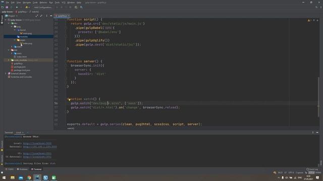 Подробная инструкция по созданию своей сборки на Gulp 4. Необходимый минимум для комфортной верстки смотреть онлайн