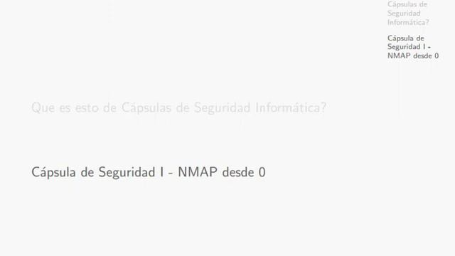 Presentación Capsulas de Seguridad Informática - Nmap desde 0 смотреть онлайн