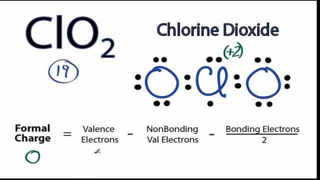 How to Draw the Lewis Structure for ClO2 (Chlorine dioxide) смотреть онлайн