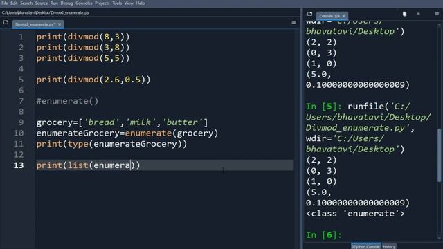 172. Divmod and Enumerate Function in Python with Example Code || Python Built-in Functions-9 смотреть онлайн