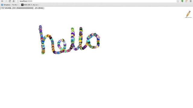 Drawing with a leap motion and HTML 5 canvas (screen recording) смотреть онлайн