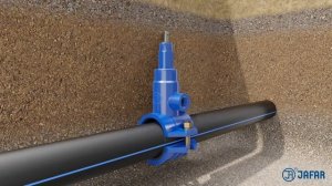 Хомут FA JAFAR SA с вентилем для врезки под давлением в ПВХ и ПЭ трубы тип 3250