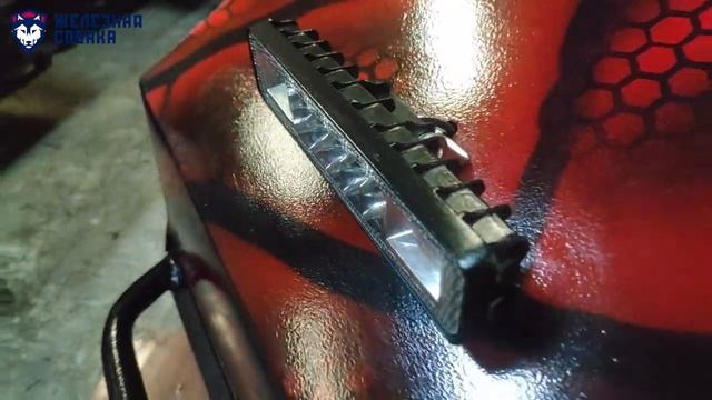 Обзор мотобуксировщика "Железная собака" М380 с капотом смотреть онлайн