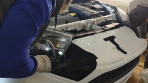 УСТАНОВКА ПЕРЕДНЕГО БАМПЕРА Quasar на ВЕСТУ