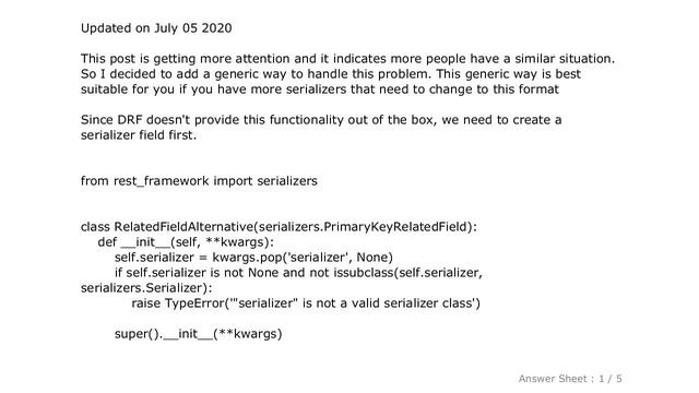 PYTHON : DRF: Simple foreign key assignment with nested serializers? смотреть онлайн