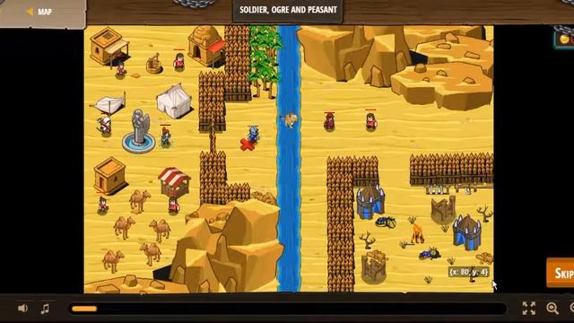 Soldier, Ogre and Peasant CodeCombat. Python смотреть онлайн