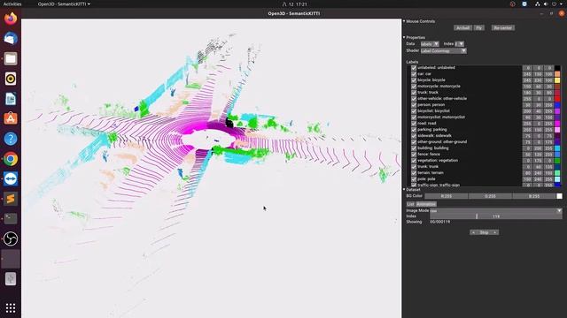 Viewing the SemanticKITTI dataset with Open3D-ML смотреть онлайн