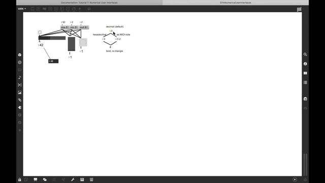 Max/Msp/Jitter - урок 7. Числовые пользовательские интерфейсы. Numerical User Interfaces. смотреть онлайн
