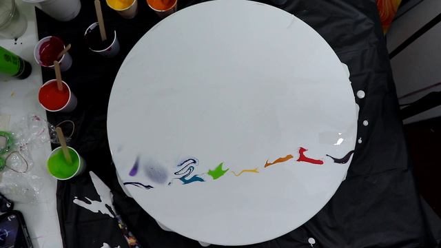 (303) Large Chakra Dutch Pour! Awesome Blending of Colors, Fluid Art Technique смотреть онлайн