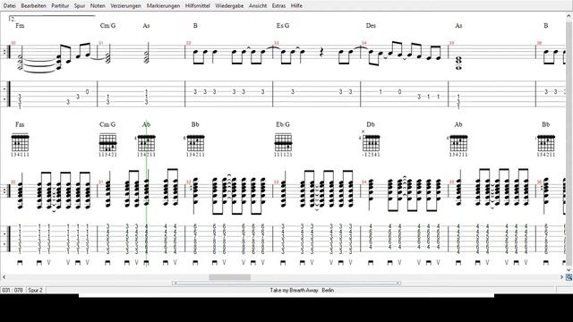 Berlin - Take my Breath Away - Tabs смотреть онлайн