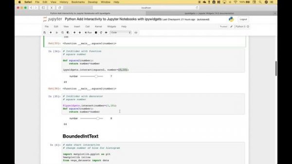 Python Add Interactivity to Jupyter Notebooks with ipywidgets