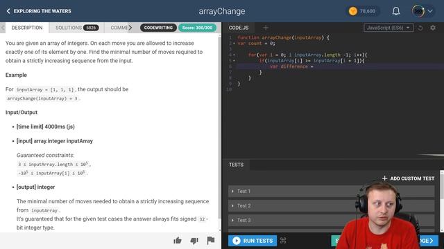 ArrayChange | CodeFights Intro Algorithm JavaScript Solution and Breakdown смотреть онлайн