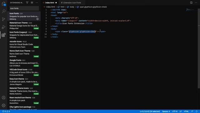 VS Code - полезные плагины. Плагин Icon Fonts смотреть онлайн