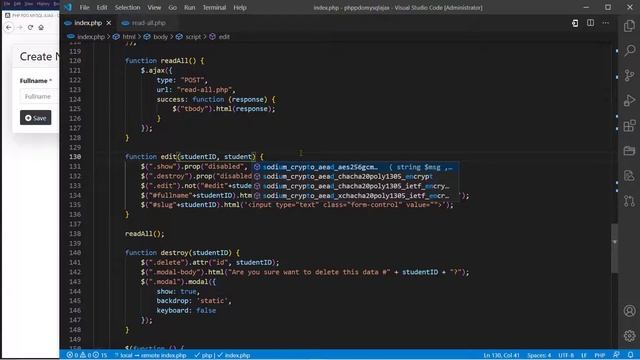 Tutorial Lengkap #6 Belajar PHP PDO MySQL Dengan AJAX CRUD смотреть онлайн