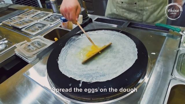 Китайская уличная еда - Лучший рис, обжаренный с яйцом, жареная лапша, Яичные Блинчики