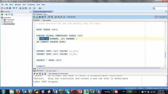 088-Oracle SQL 12c: Global Temporary Table смотреть онлайн