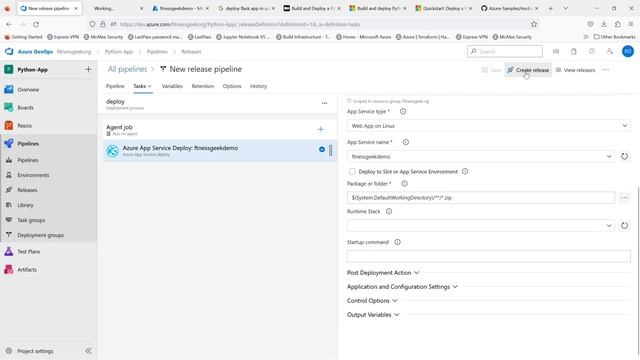 18. How to Deploy a flask python application in Azure App Service using DevOps Classic CICD pipelin смотреть онлайн