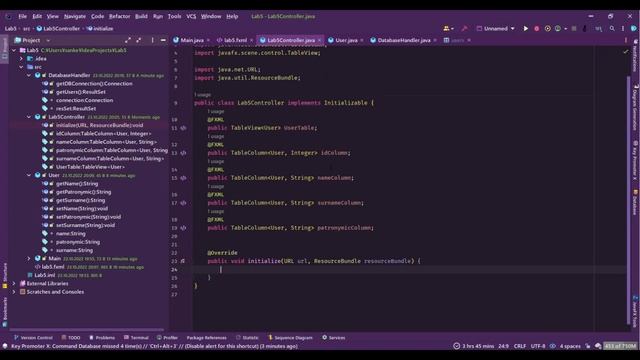 Как подключить базу данных к Java-проекту и заполнить таблицу данными из базы данных смотреть онлайн
