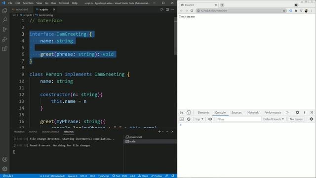 56. TypeScript - Objektově orientované programování (OOP): Interface a class смотреть онлайн