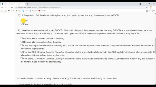Getting Started with Competitive Programming WEEK 1 ASSIGNMENT 1 ANSWERS | NPTEL | July 2021 смотреть онлайн