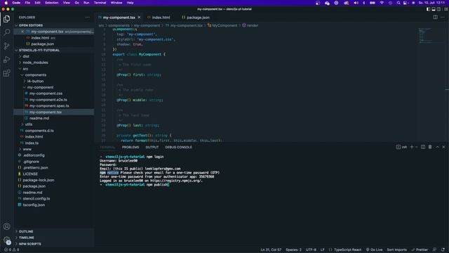 How to publish npm packages and reuse components (4/4) - How to create web components with StencilJ смотреть онлайн