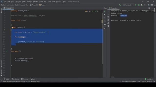Belajar Kotlin OOP Bahasa Indonesia - 16 - Singleton Object смотреть онлайн