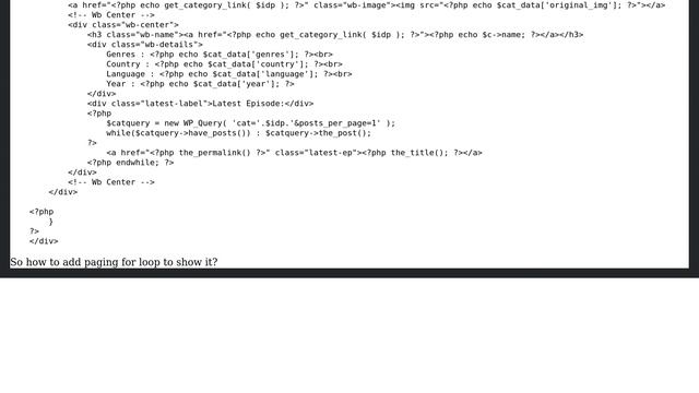 Wordpress: How to add Pagination to foreach loop to page? смотреть онлайн