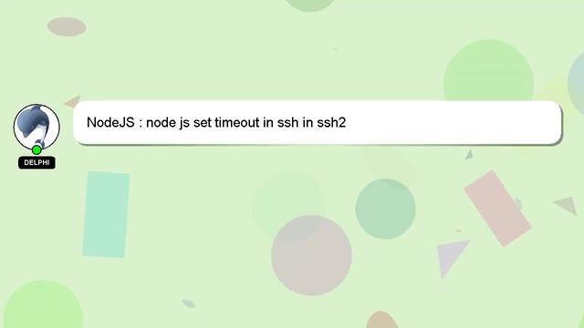 NodeJS : node js set timeout in ssh in ssh2 смотреть онлайн