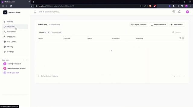 Medusa Admin Dashboard Demo смотреть онлайн