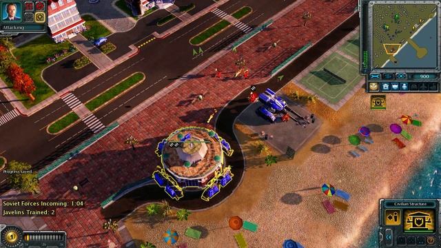 Red Alert 3 - Allied Campaign - Mission 1 - Brighton Beach - Hard смотреть онлайн