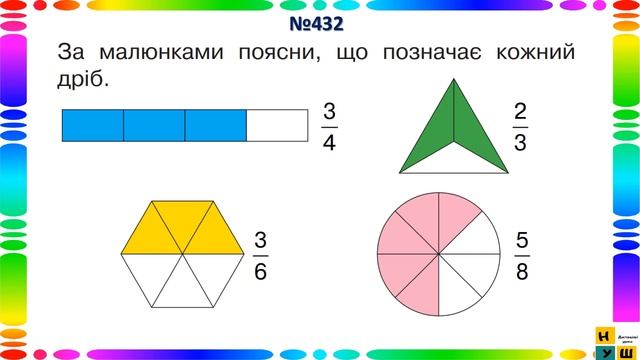 Математика 3 клас Урок 49 Дроби. Знаходження частини від числа. Розв’язування задач смотреть онлайн