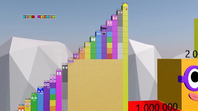 Numberblocks Step Squad 1 to 10 vs 1000 to 30 Million BIGGEST Standing Tall Number Pattern смотреть онлайн