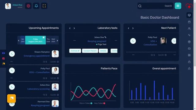 Medical Dashboard Bootstrap 5 Admin Template with RTL Dark Theme смотреть онлайн