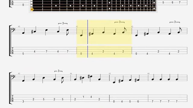 Beatles The   Yer Blues BASS GUITAR TABLATURE